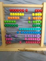 Melissa &amp; Doug Abacus Classic Wooden Beads Educational Teaching Math #249 - £13.38 GBP