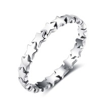 4mm Full Eternity Star Connection 925 Sterling Silver Ring - £17.62 GBP