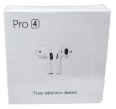 Pro 4 Earbuds Wireless White Earphones Headphones w/Charging Case - New/... - $9.49