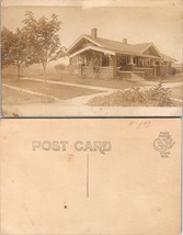USA Unknown Location Street View of Single Story Home RPPC Antique Postcard - $9.40