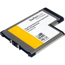 StarTech 2 Port Flush Mount ExpressCard 54mm SuperSpeed USB 3.0 Card Ada... - £65.26 GBP