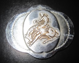 Vintage WESTERN STYLE Center Piece COWBOY Western Rodeo Buckle Japan Made - $30.00