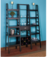 LADDER WINE BOTTLE GLASS STORAGE SHELF CABINET RACK Modern Contemporary ... - $2,423.00 MXN+