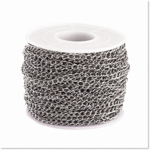 82ft Stainless Steel Curb Chains - High-Quality Jewelry Making Supplies - Solder - $41.57