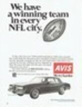 1984 Avis Rental Car Print Ad Cadillac De Ville 8.5" x 11" - $19.75