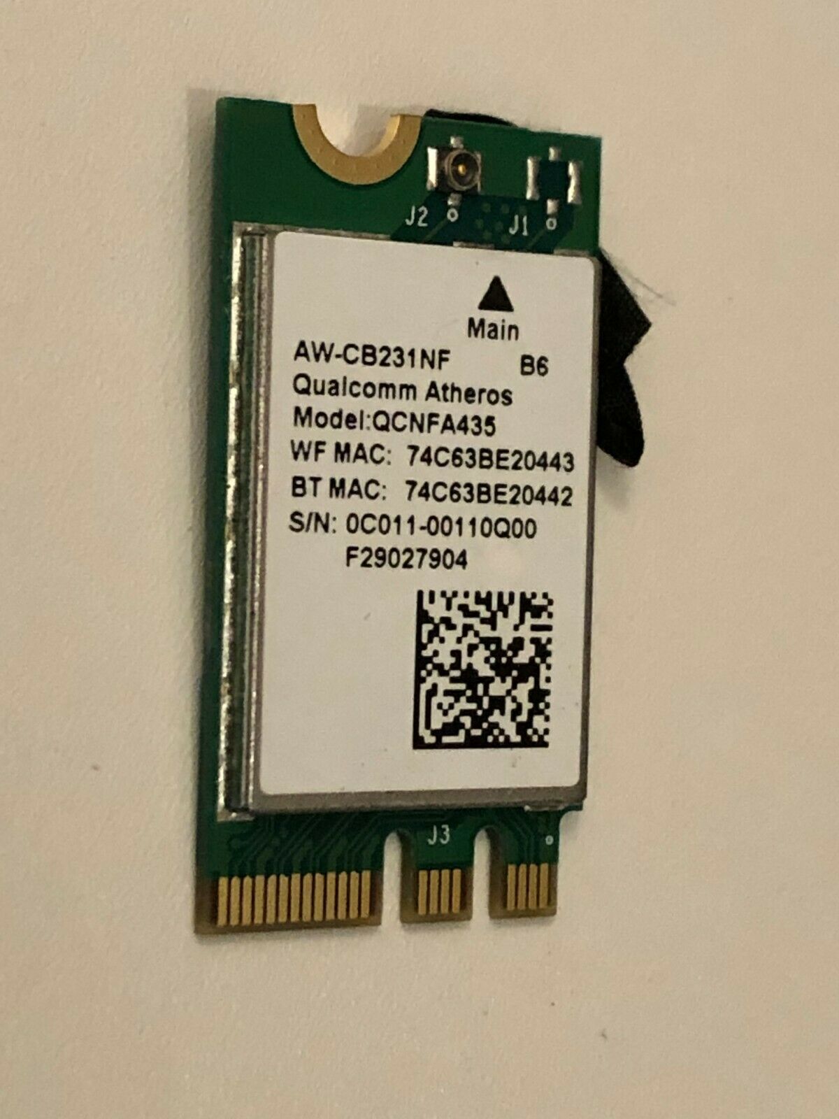 Asus F556UA-AB32 Laptop Wireless WIFI Card 0C011-00110Q00 QCNFA435 - $5.53