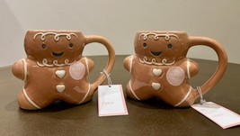 Set Of 2 Peppermint And Pine Gingerbread Girl Mug Christmas 2024 New - $30.00