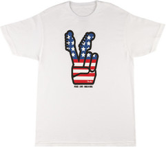 Fender Men's American Flag 4th of July Peace Sign T-Shirt, 2XL #9127419506 - £23.59 GBP