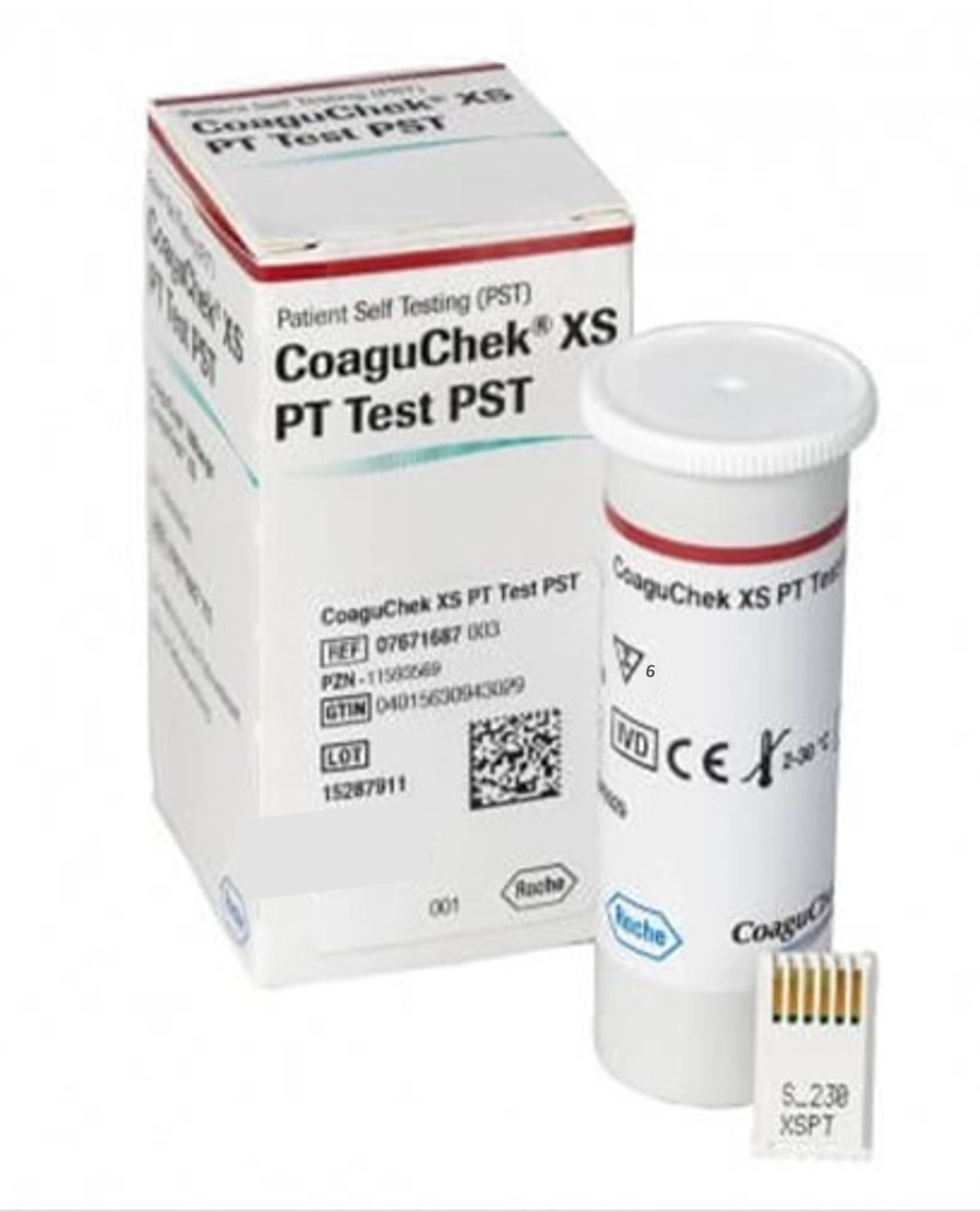 Roche Coaguchek XS PT Test 6/Box &amp; 1 Code Chip - Exp. 11/2025, New &amp; Sealed - $59.95