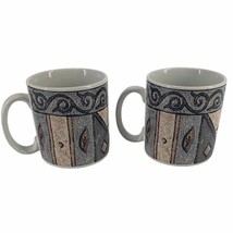 Vintage Lot of 2 Furio Home Coffee Tea Mug Madrid h119/42S made in Indon... - $11.20