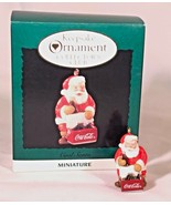 Coca-Cola Hallmark Cool Santa Miniature Ornament 1993 Collectors Club - $6.88