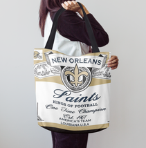 Title: New Orleans Saints Vintage Beer Label Canvas Tote Bag  - $654.10 MXN