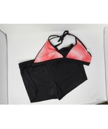 NWT $88 Nike 2 Pc Women&#39;s Black Bikini Swimsuit NESS4779 Set Sz 12 - £31.35 GBP