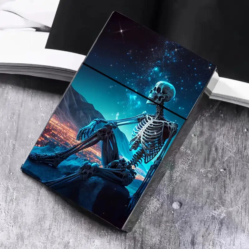 Skeleton Starry Sky Black Plastic Cigarette Case - Moisture &amp; Crush Resi... - $8.52