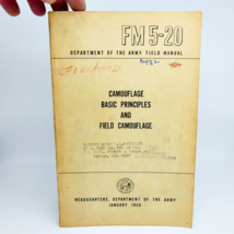 Vintage Vietnam US Army Military Camouflage Basic Principles Book FM 5-20 - $331.23 MXN