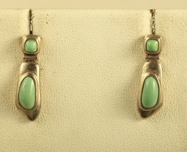 Vintage Sterling Signed 925 WK Whitney Kelly Modern Turquoise Designers Earrings - £51.43 GBP