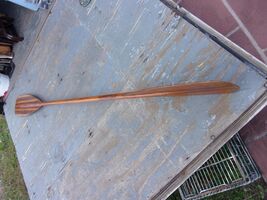 Vintage Sewyer Wood Working Wooden kayak Paddle 7 foot x 8-1/4"x 1-3/8" ... - $252.45