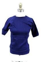 VTG 1950s Sweatshirt NOS Short Sleeves Blue Mens S NOS 3.25&quot; Waistband 1... - $61.48