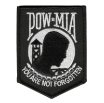 4&quot; Pow Mia You Are Not Forgotten Flag Embroidered Patch - £21.65 GBP