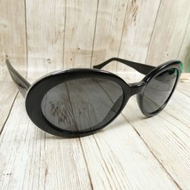 Vintage Liz Claiborne Black Oval Sunglasses w/ Chrome Trim - 12224 - FRAME ONLY - £29.24 GBP