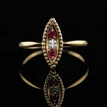 0.5Ct Round Cut Cubic Zirconia Rose Gold-Plated Silver Vintage Ring Promise Ring - £66.60 GBP