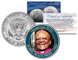 Desmond Tutu * 1984 Nobel Peace Prize * Colorized Jfk Half Dollar U.S. Coin - £6.82 GBP