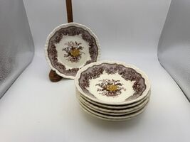Set of 7 Mason's ASCOT Brown Multicolor Fruit / Dessert Bowls - $59.99