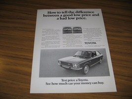 1972 Print Ad Toyota Corolla 1200 2-Door Car - £8.42 GBP
