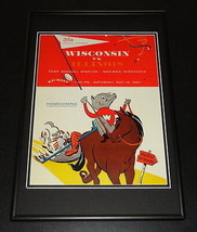 1957 Wisconsin vs Illinois Football Framed 10x14 Poster Official Repro - £39.56 GBP