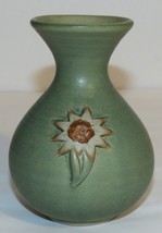 Vintage Stoneware Pottery Green Clay 5” Vase - £11.98 GBP