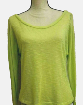 Aeropostale Womens Blouse Size M Light Green Long Sleeve Scoop Neck - $7.84