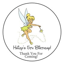 12 Personalized Tinkerbell Birthday Party Stickers Favors Labels tags 2.5&quot; Fairy - $11.99