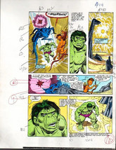 Original 1985 Incredible Hulk 309 color guide art page:Sal Buscema,Marvel Comics - £57.99 GBP