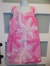 Vintage Lilly Pulitzer Lined Pink Palm Tree Print Dress Size 10 Girl&#39;s - $36.00