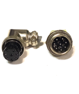 8 PIN 90 DEGREE MICROPHONE PLUG AND SOCKET / MICROPHONE CONNECTOR - £5.40 GBP