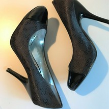 BCBG Round Toe Black Signature Patent Pumps Heels 7.5 Shoes  - £14.53 GBP