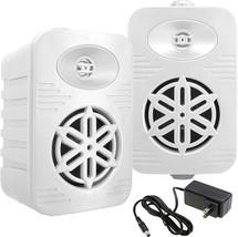 Pair Of Bluetooth Indoor Outdoor Speakers - 300 Watt Dual Waterproof 4&quot; 2-Way - £121.44 GBP