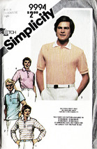 Men&#39;s KNIT PULLOVER TOPS Vintage 1981 Simplicity Pattern 9994 Sizes 34-3... - $10.00