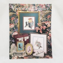 Victorian Elegance Country Cross Stitch Leaflet 1993 Ladies Boots Hat Box - $17.81