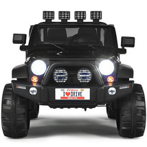 12V 2-Seater Ride on Car Truck with Remote Control and Storage Room-Black - Col - £273.81 GBP
