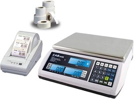 CAS JR-S-2000-30 NTEP Price Computing Scale, 30 x 0.005 lb w/Printer &amp; Case of - £528.36 GBP