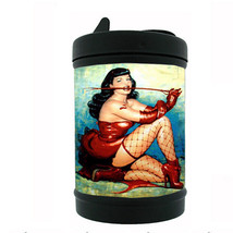 Pin Up Girl D3  Black Metal Car Ashtray / Mini Trashcan - $12.82
