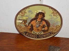 Vintage Borneo Flowers Cigar Paper Embossed Paper Label - €29,67 EUR