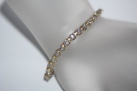 Fine 14K Yellow Gold 2.00CT Diamond Round Link Tennis Bracelet 7 inch 3.5mm - £727.49 GBP