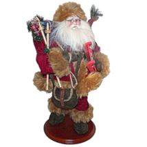 Vintage Dept 56 Woodland Rustic Santa Claus Father Christmas 21 inch Tall Figure - £200.45 GBP