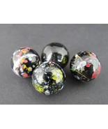 Doug Sweet confetti Handmade Art Glass Marble lot x4 5/8&quot; ESTATE SALE - $791.13 MXN