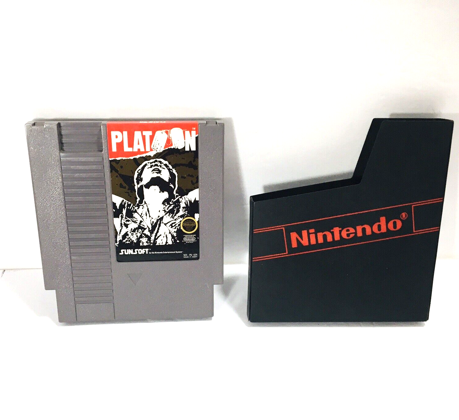 Primary image for Platoon NES (Nintendo Entertainment System, 1985) Cartridge & Holder Case