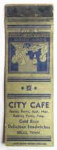 City Cafe - Bells, Tennessee Restaurant 20 Strike Matchbook Cover Matchcover TN - £1.38 GBP