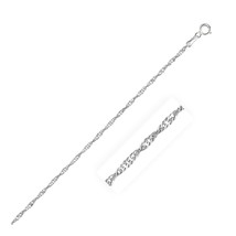 14k White Gold Classic Singapore Chain 1.7mm Width 18&quot;-20&quot; Inch Length Necklace - £255.99 GBP+