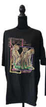 Lady&#39;s Black T-Shirt, The Nature of Things, Cheetah Family, 100% Cotton,... - $17.97